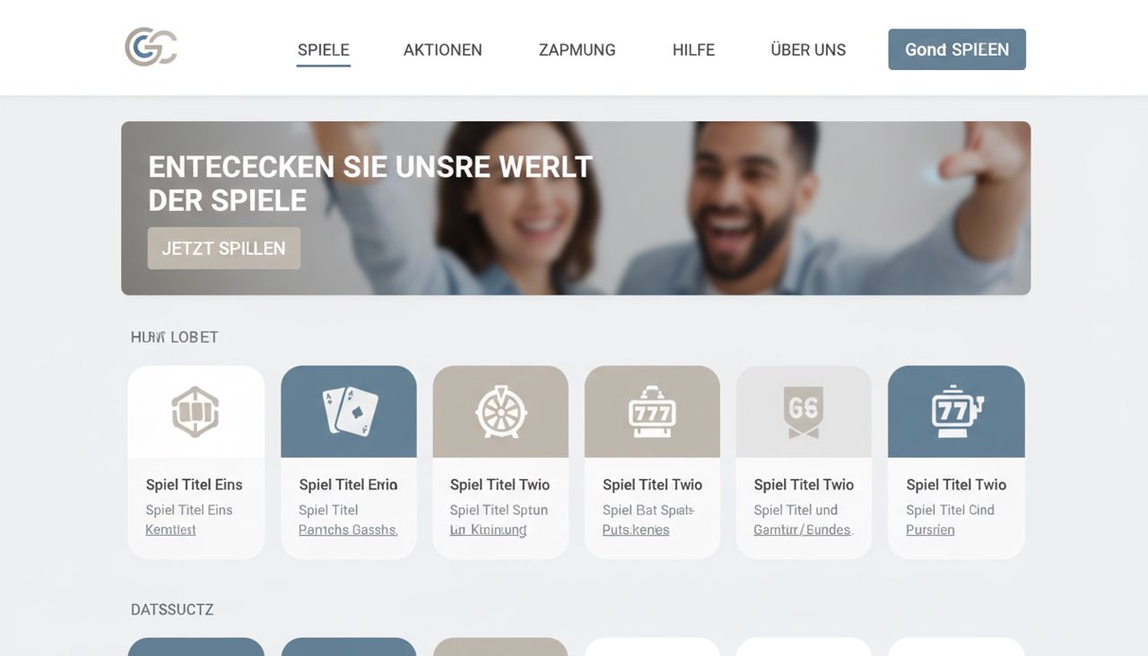 Desktop-Ansicht der Spielelobby im Zoome Online Casino